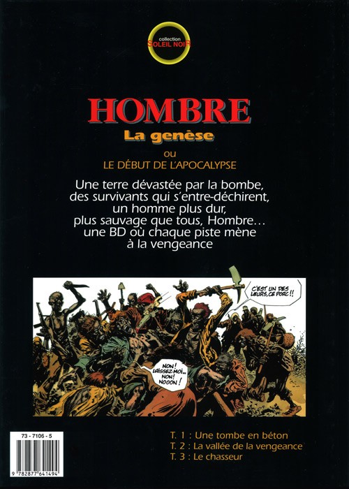 Verso de l'album Hombre - La genèse La Genèse Tome 3 Le chasseur