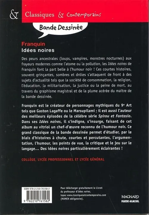 Verso de l'album Idées noires