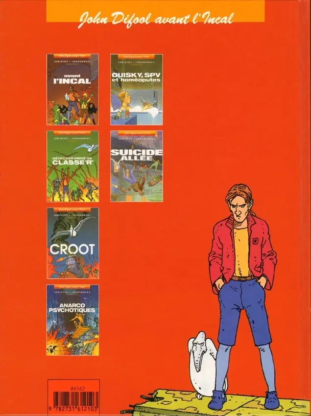 Verso de l'album Avant l'Incal Tome 6 Suicide allée