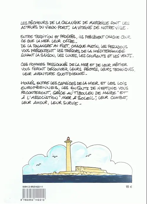 Verso de l'album Les Pêcheurs de la calanque de Marseille
