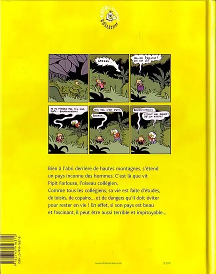 Verso de l'album Pipit Farlouse Tome 1 La couvée de l'angoisse