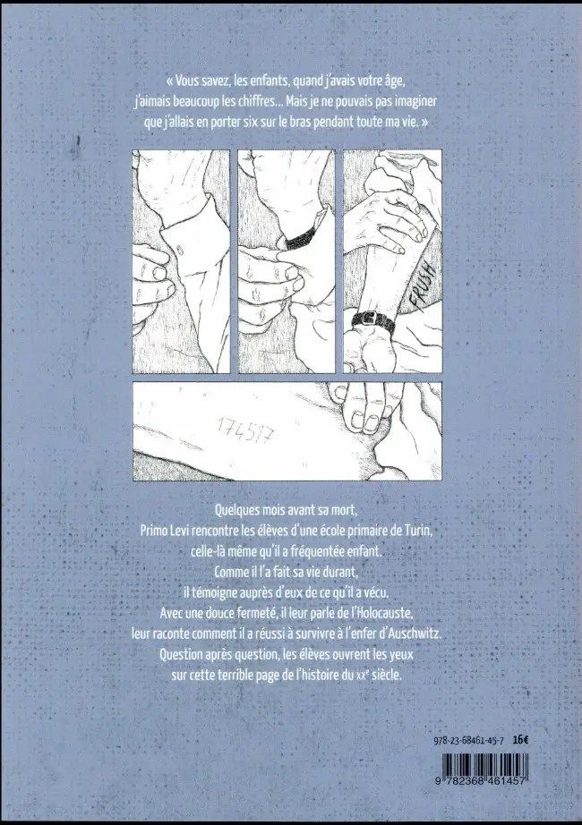 Verso de l'album Primo Levi