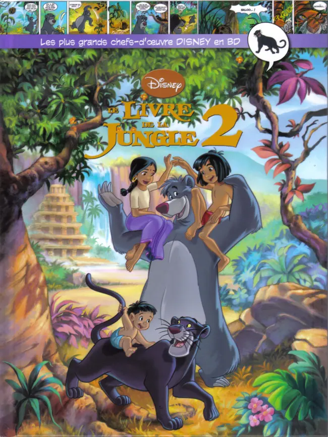 Couverture de l'album Les plus grands chefs-d'œuvre Disney en BD Tome 40 Le Livre de la Jungle 2
