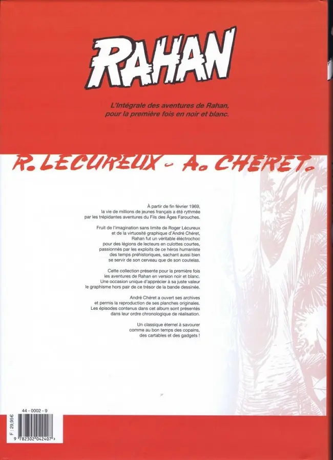 Verso de l'album Rahan Intégrale noir et blanc Tome 10