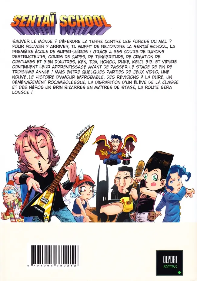 Verso de l'album Sentaï School - L'École des héros 7