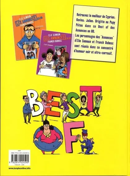Verso de l'album Les Annonces en BD Best Of
