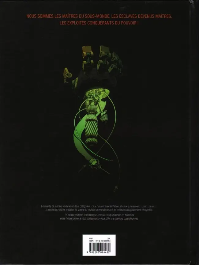 Verso de l'album Souterrains