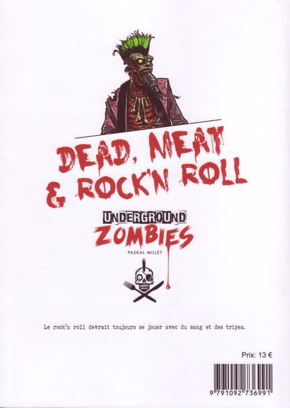 Verso de l'album Underground Zombies
