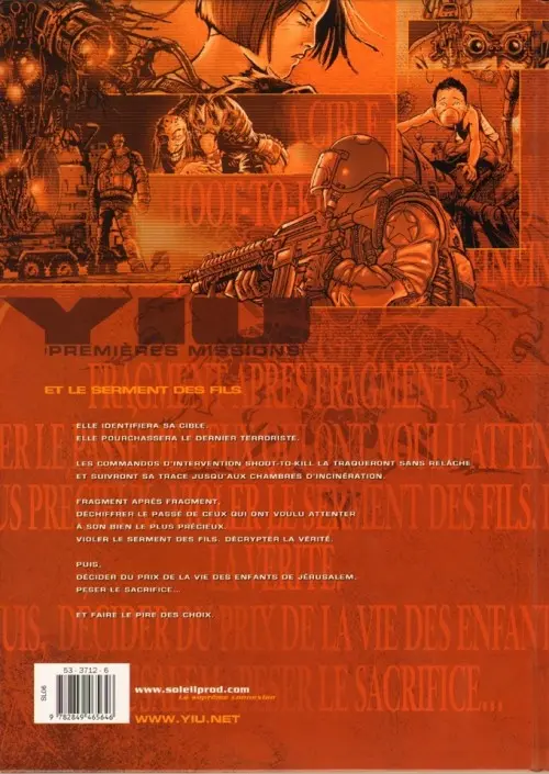 Verso de l'album Yiu Premières missions Tome 4 Et le serment des fils