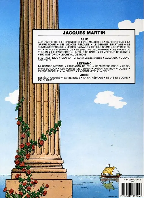 Verso de l'album Alix Tome 7 Le Dernier Spartiate