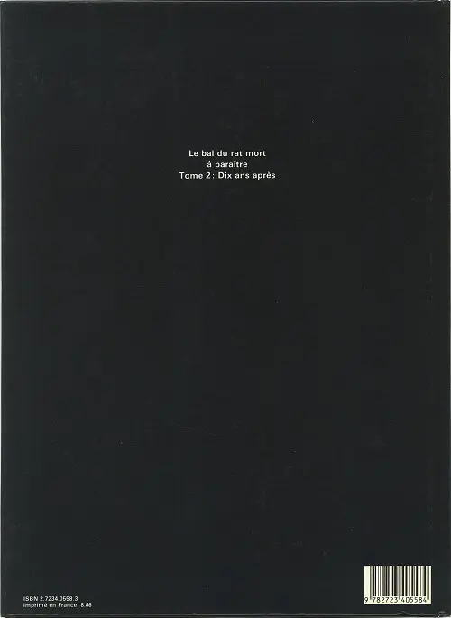 Verso de l'album Le Bal du rat mort