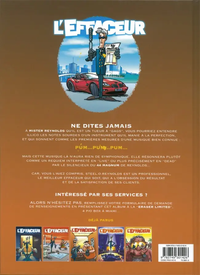 Verso de l'album L'effaceur Tome 3 À trop monter on se fait descendre !