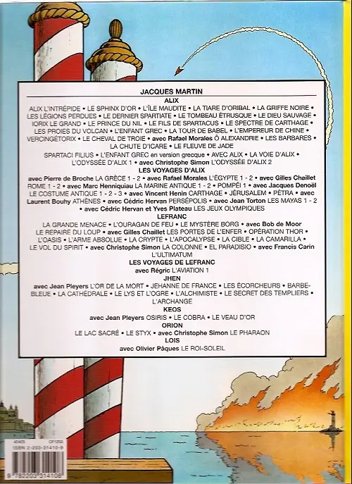 Verso de l'album Lefranc Tome 10 L'apocalypse