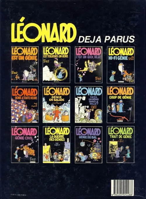 Verso de l'album Léonard Tome 3 Léonard, c'est un quoi déjà ?