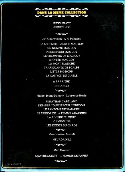 Verso de l'album Mac Coy Tome 1 La légende d'Alexis Mac Coy