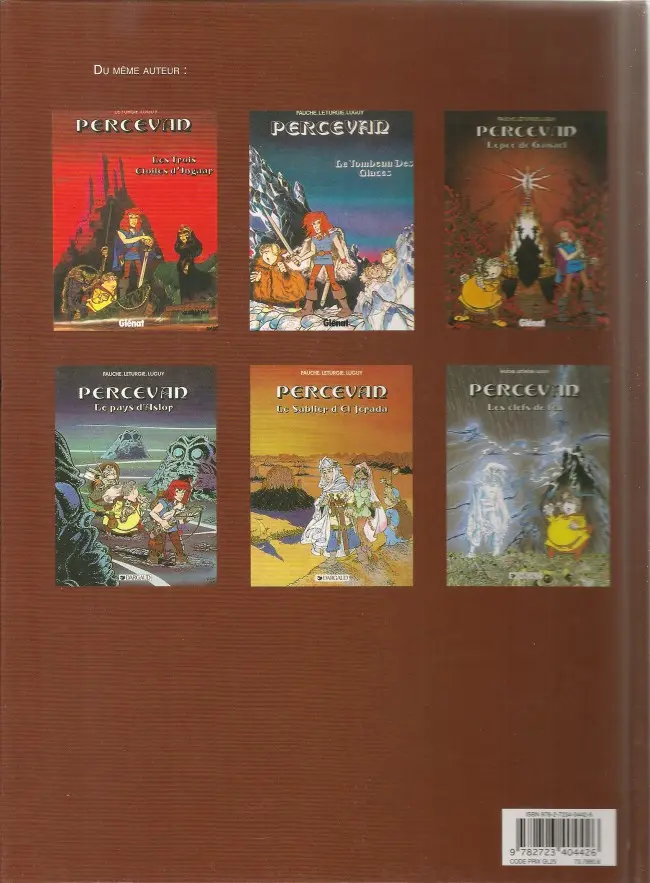 Verso de l'album Percevan Tome 3 L'épée de Ganaël