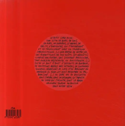 Verso de l'album Le Petit livre rock