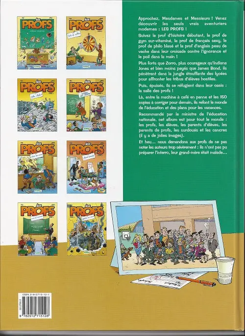 Verso de l'album Les Profs Tome 1 Interro surprise