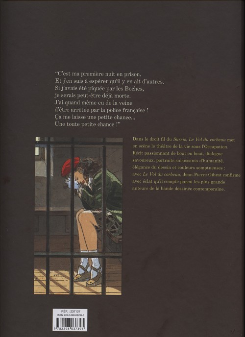 Verso de l'album Le Vol du corbeau Edition intégrale