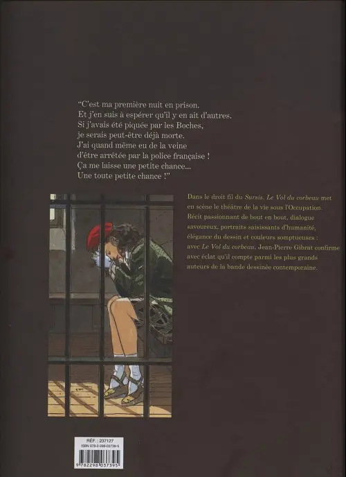 Verso de l'album Le Vol du corbeau Edition intégrale