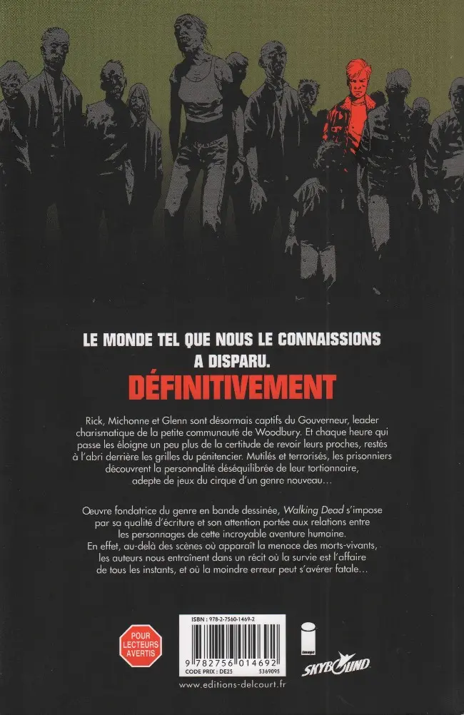 Verso de l'album Walking Dead Tome 6 Vengeance