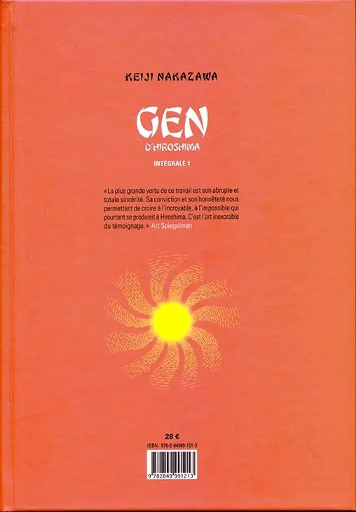 Verso de l'album Gen d'Hiroshima Intégrale 1
