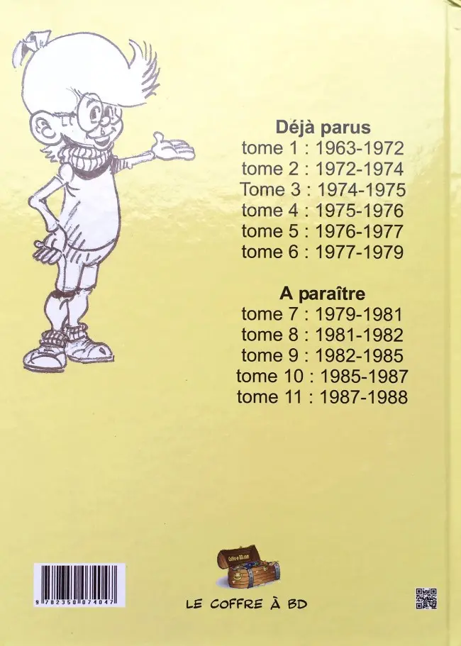 Verso de l'album M. Rectitude et Génial Olivier Volume 6 1977-1979