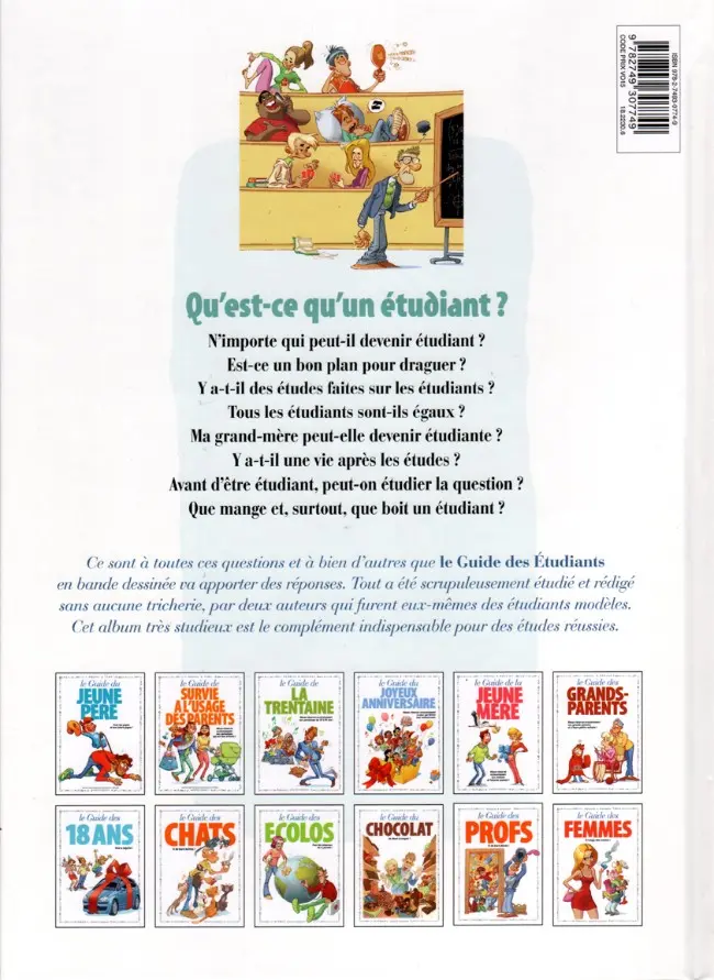 Verso de l'album Le Guide Tome 45 Le guide de l'étudiant