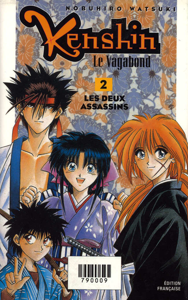 Verso de l'album Kenshin le Vagabond Tomes 1 et 2 Kenshin, dit Battosaï Himura / Les Deux Assassins