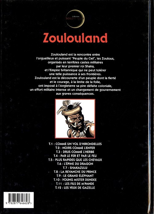 Verso de l'album Zoulouland Tome 12 Les yeux de gazelle