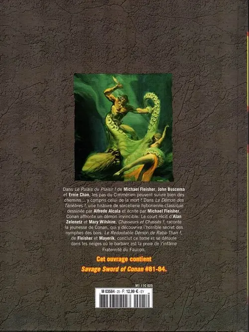 Verso de l'album The Savage Sword of Conan - La Collection Tome 25 Le palais du plaisir !