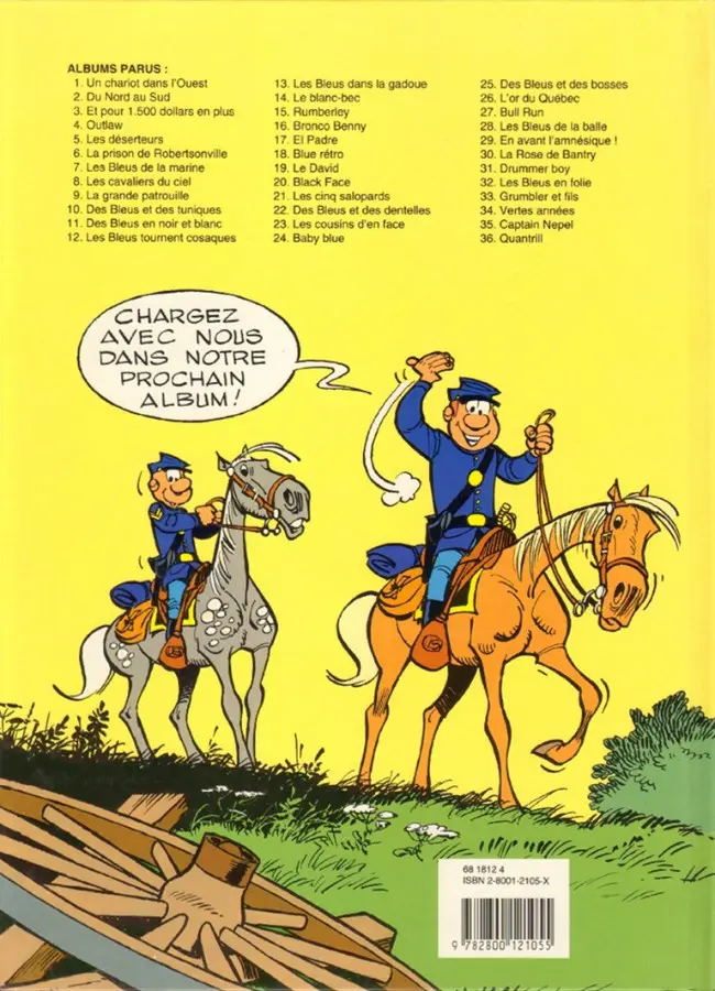 Verso de l'album Les Tuniques Bleues Tome 36 Quantrill