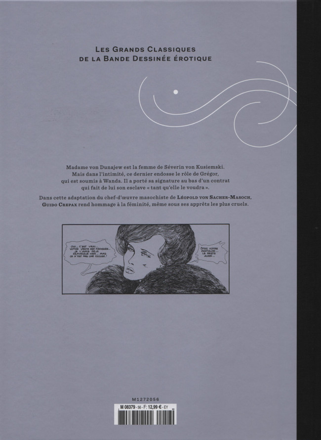 Verso de l'album Les Grands Classiques de la Bande Dessinée Érotique - La Collection Tome 56 La Vénus à la fourure