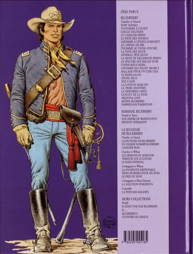Verso de l'album La Jeunesse de Blueberry Tome 10 La solution Pinkerton