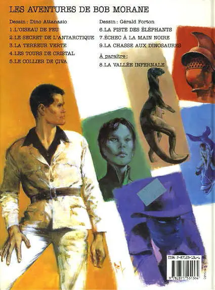 Verso de l'album Bob Morane Lefrancq Tome 9 La chasse aux dinosaures