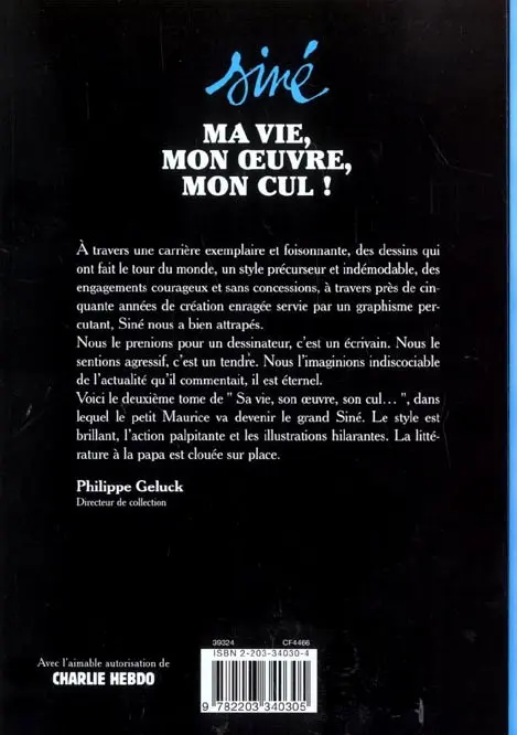Verso de l'album Ma vie, mon œuvre, mon cul ! Volume 2