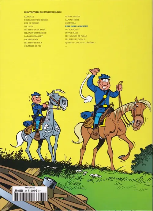 Verso de l'album Les Tuniques Bleues La Collection (Dupuis) Tome 37 Duel dans la manche