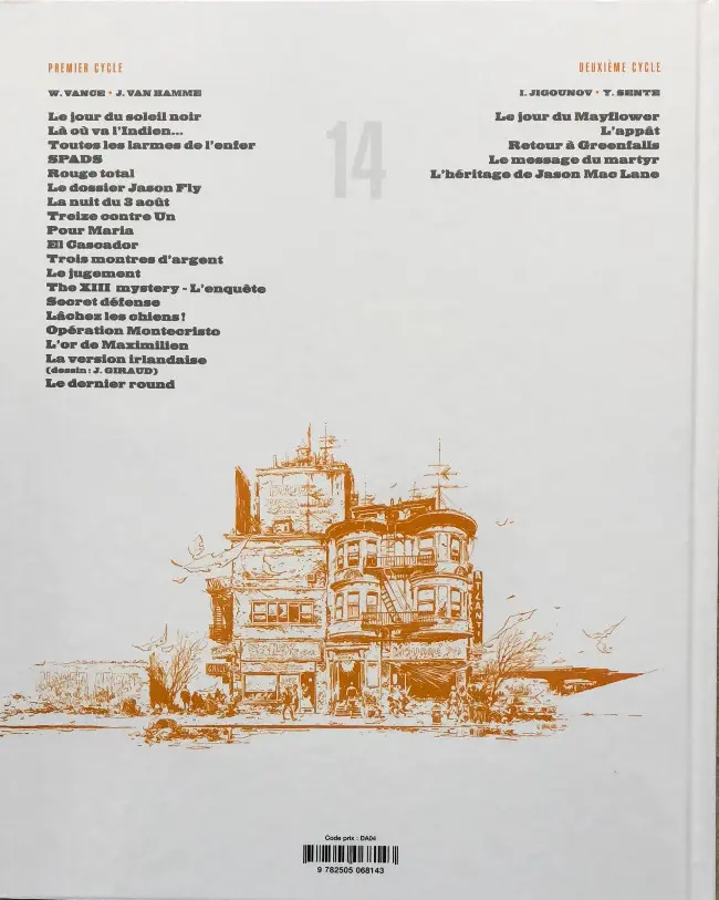 Verso de l'album XIII Tome 14 Secret défense