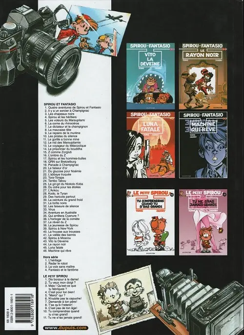 Verso de l'album Spirou et Fantasio Tome 43 Vito la déveine
