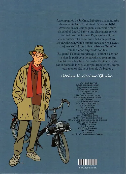 Verso de l'album Jérôme K. Jérôme Bloche Tome 18 Un petit coin de paradis