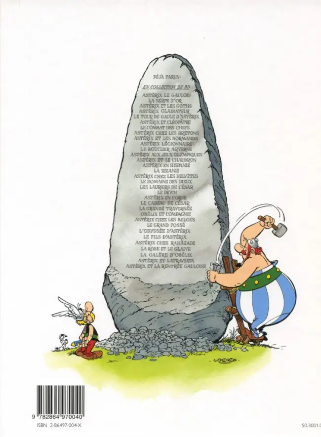Verso de l'album Astérix Tome 26 L'odyssée d'Astérix