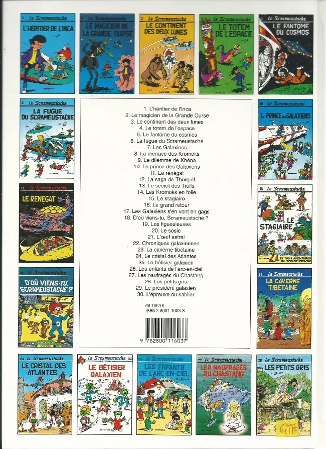 Verso de l'album Le Scrameustache Tome 17 Les galaxiens s'en vont en gags