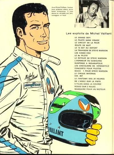 Verso de l'album Michel Vaillant Tome 11 Suspense à Indianapolis