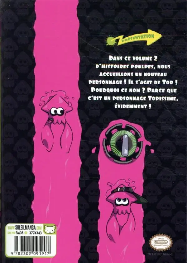 Verso de l'album Splatoon : Histoires poulpes 2