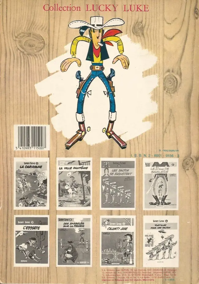 Verso de l'album Lucky Luke Tome 17 Sur la piste des Dalton