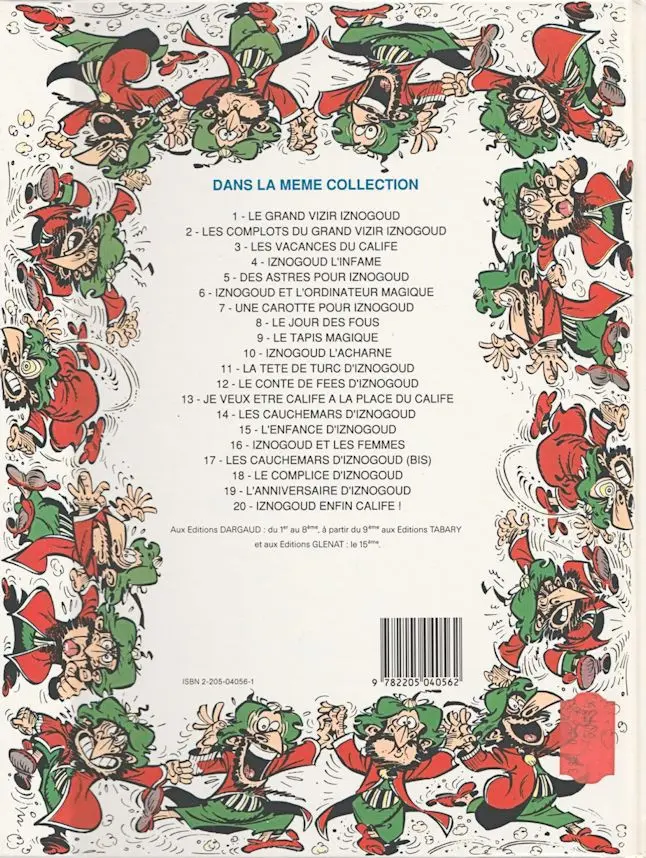 Verso de l'album Iznogoud Tome 2 Les complots d'Iznogoud