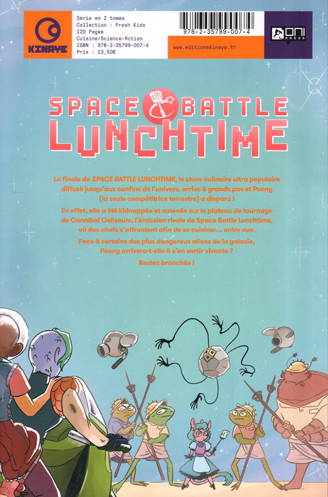 Verso de l'album Space Battle Lunchtime Tome 2 La recette du désastre