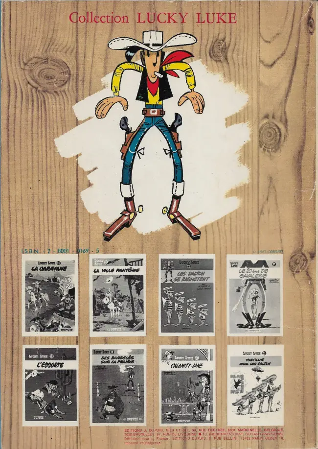 Verso de l'album Lucky Luke Tome 30 Calamity Jane