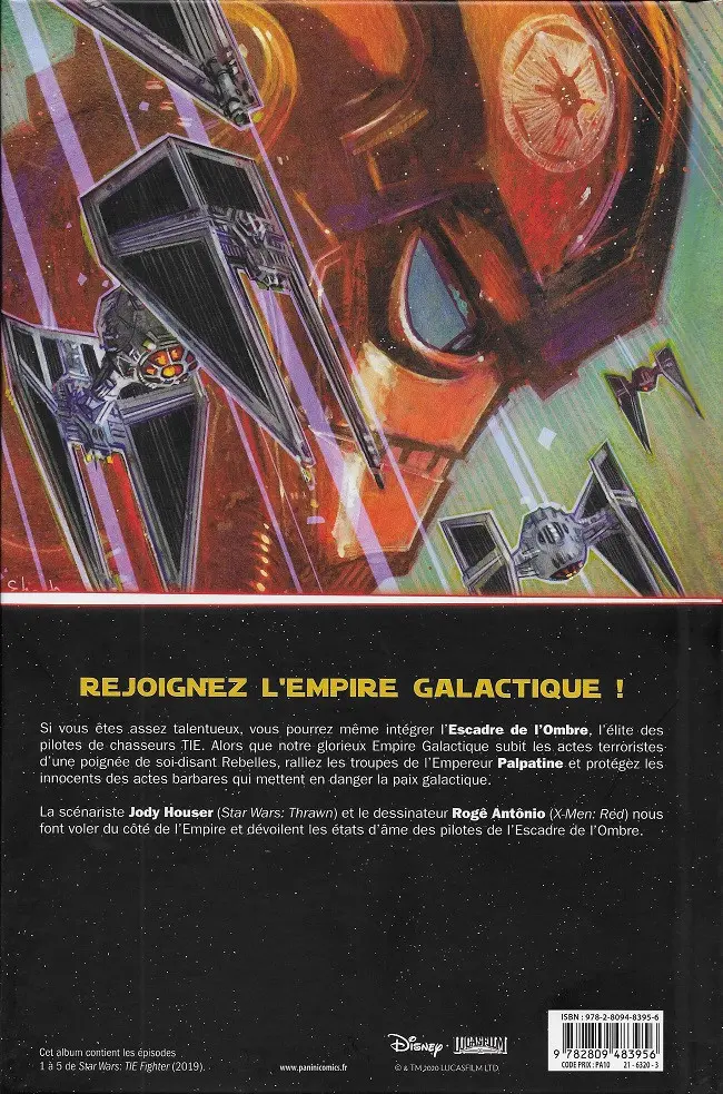 Verso de l'album Star Wars - Tie Fighter