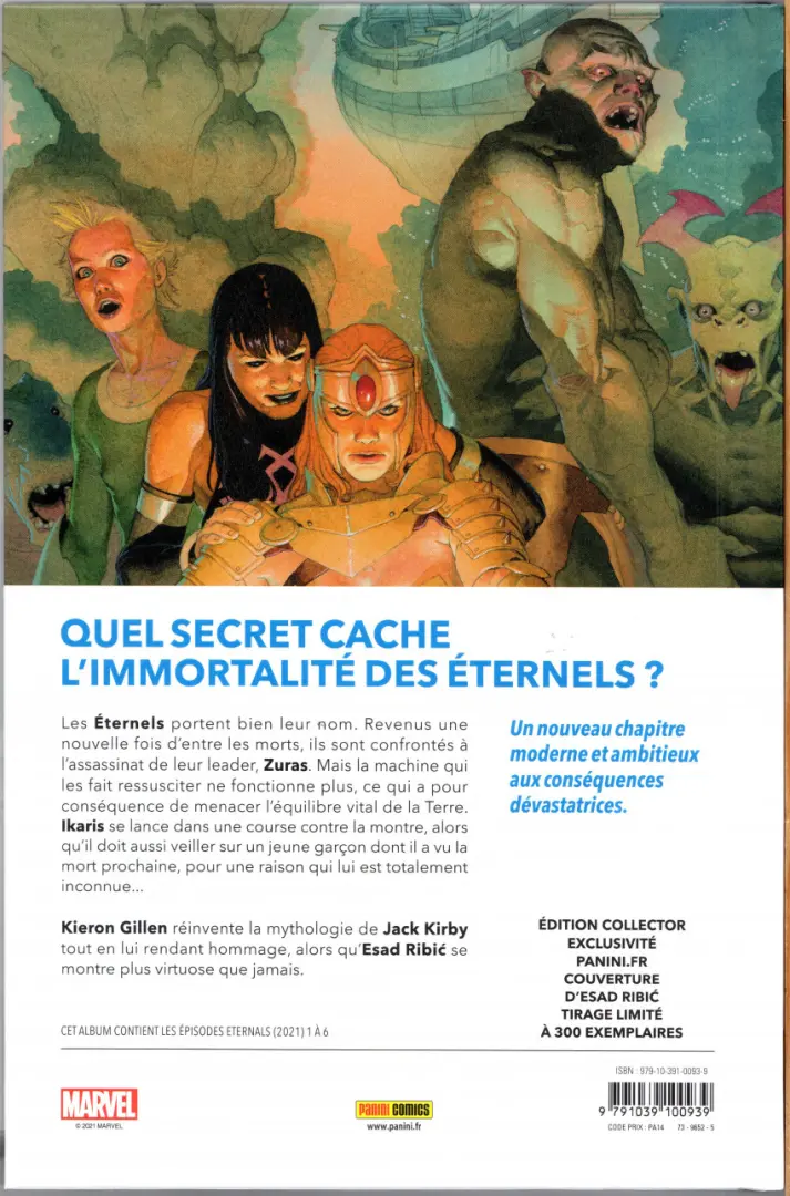 Verso de l'album Les Éternels Tome 1 Seule la mort est éternelle